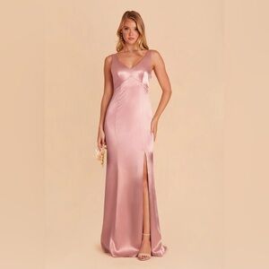 Birdy Grey Gloria Shiny Satin English Rose Bridesmaid Dress